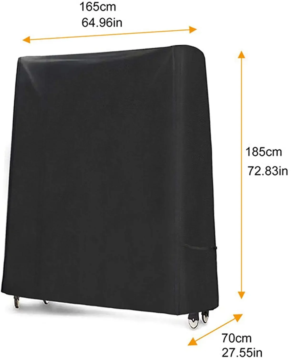 165x70x185cm Waterproof Dustproof Table Tennis Cover 210D Oxford Cloth Indoor/Outdoor Ping Pong Table Storage Covers Accessories