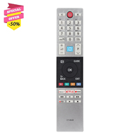 CT-8528 CT8528 Remote Control Compatible With Toshiba TV 24D2863DB 24D3863DB Replacement Controller With Netflix YouTube Rakuten