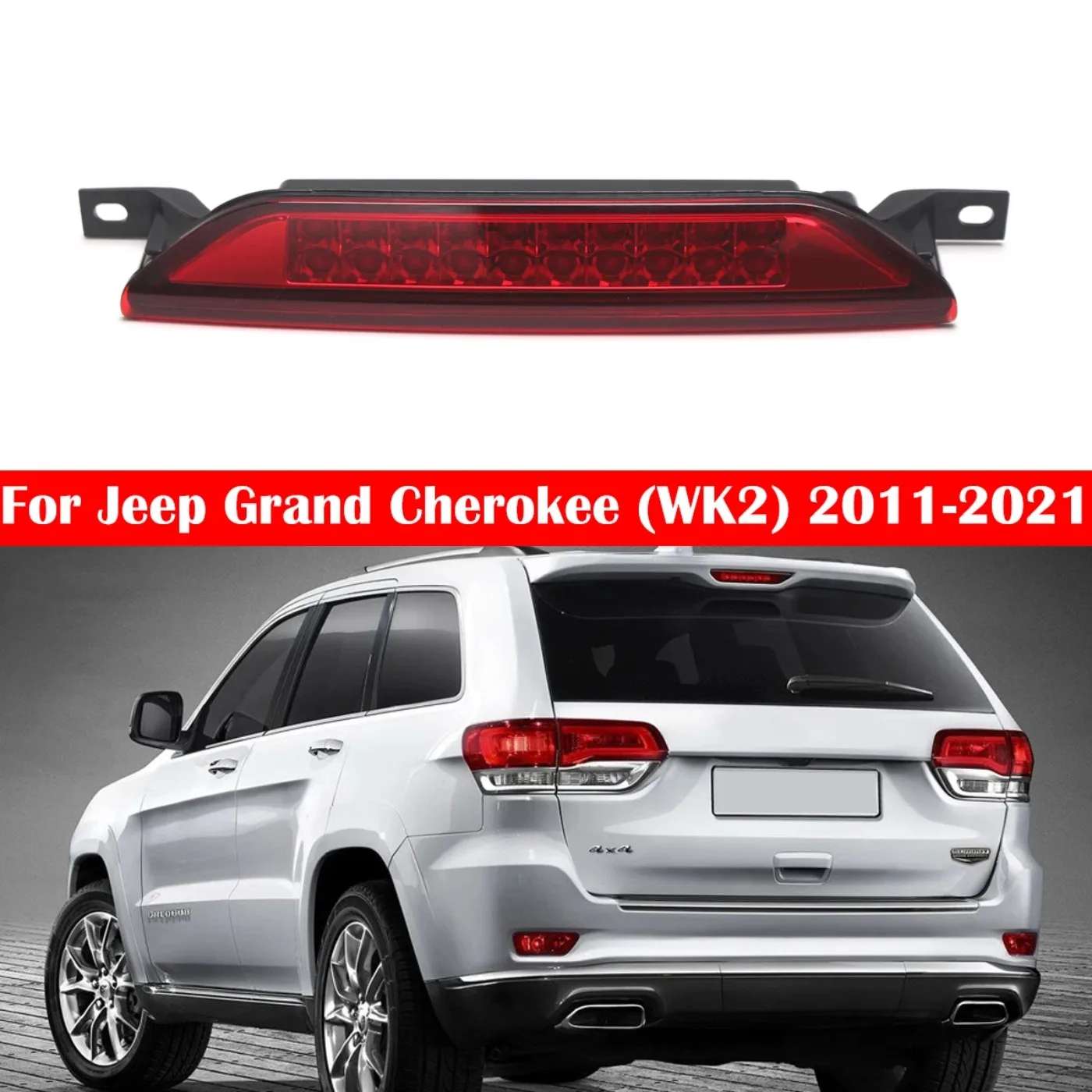 For Jeep Compass 07-16 Grand Cherokee Durango 11-20 Dodge Caliber 07-12 Car LED 3rd Third Light Tail Brake Light Warning Light