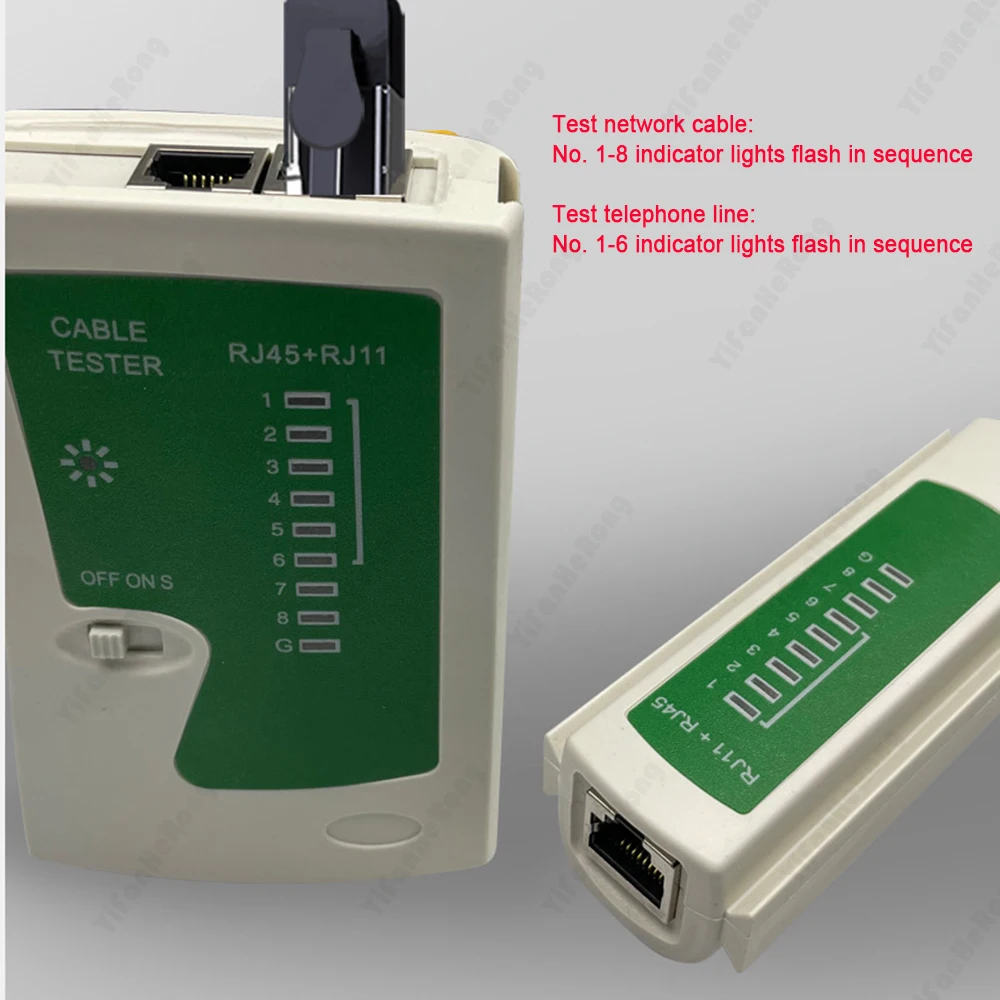 Potable Network Cable Tester,RJ45 Cable LAN Phone Wire Tester Tool Networking Tool Ethernet Repair For RJ45/RJ11/CAT6/CAT7/CAT8