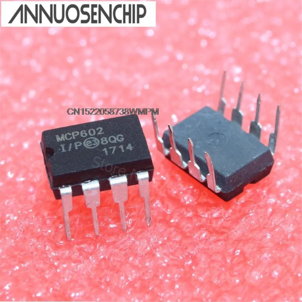 5PCS New and Original  OPAMP DUAL SNGL SUPPLY DIP-8 NEW GOOD QUALITY MCP602 MCP6021 MCP602-I/P