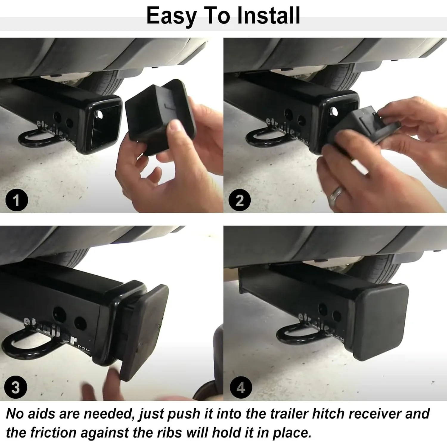 2 Inch Universal Tow Hitch Covers Trailer Hitch Cover Tube Plug Insert Car Exterior Accessories Receiver Tube Hitch Plug