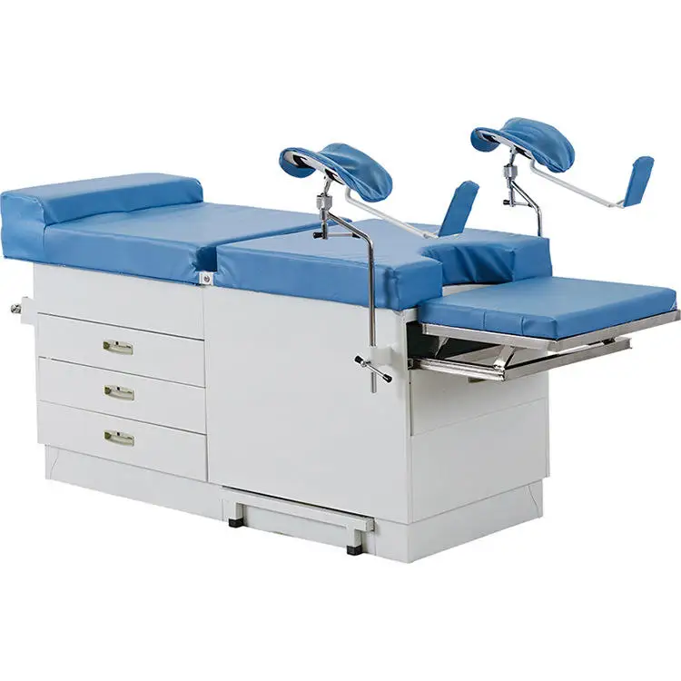 Gynecological Examining Table Popular Gynecology Examination Bed with Drawers in Hospital