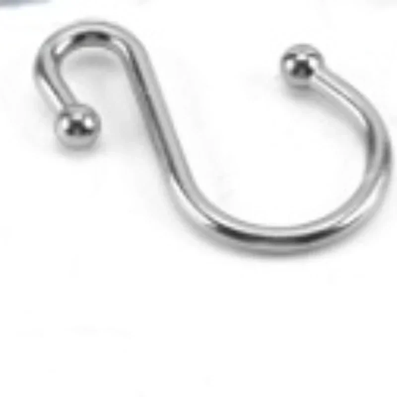 Metal S-Hook Bathroom Metal S Type Kitchen Bedroom Wardrobe Office Hooks Stainless Steel Super Load-Bearing Ornaments Durable