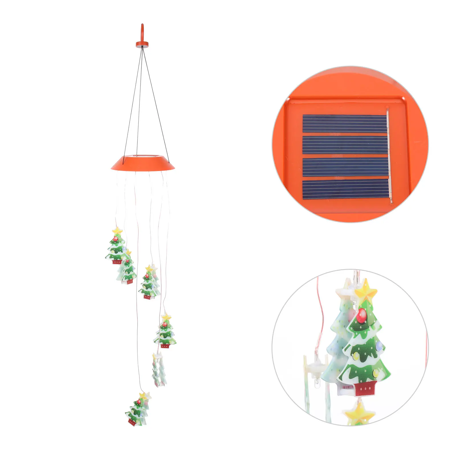 

Solar Lamp Christmas Tree Wind Chime Light Garden Decorative Lights Powered Hummingbird Outdoor Decorations for Hanging