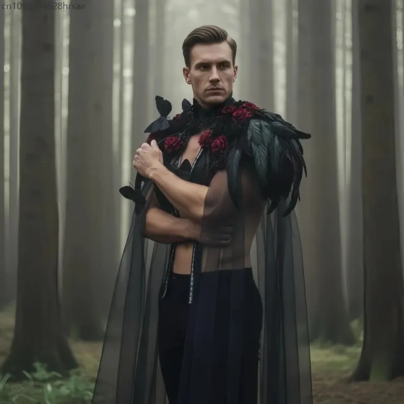 Capa de Ombro Gótica Masculina - Men'S Vampire Accessories avaliação e preço