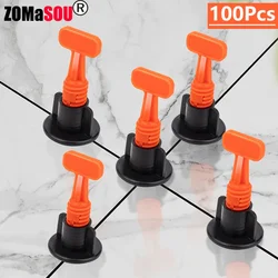 51/102 Pcs Floor Tile Leveling System Clips Spacers Porcelain Ceramic Leveler Kit For Tile Laying Wall Fixing Construction Tools