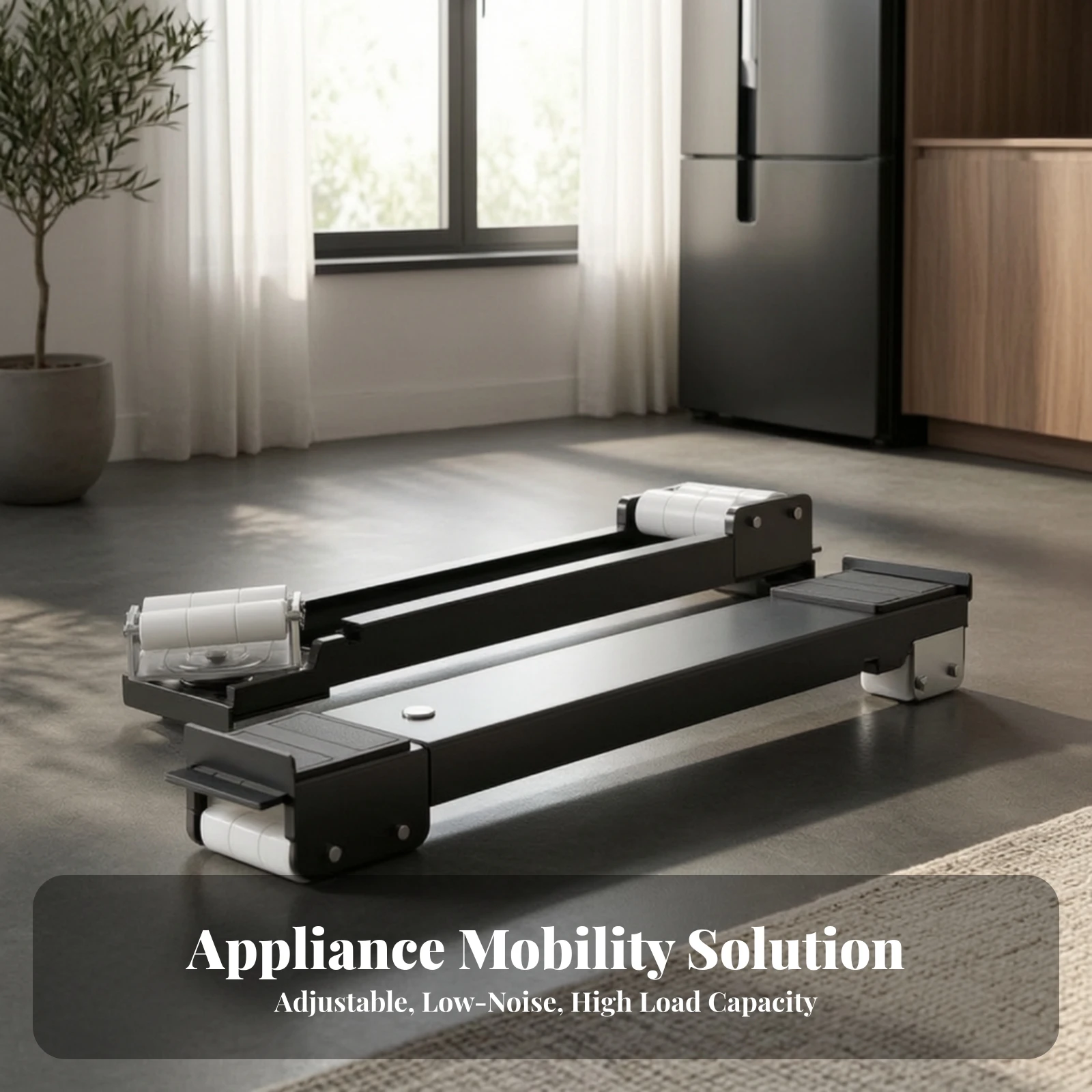 Washing Machine Base with Swivel Casters Movable Mobile Roller Base Appliance Stand Anti-Slip Hardware Sturdy for Laundry Room