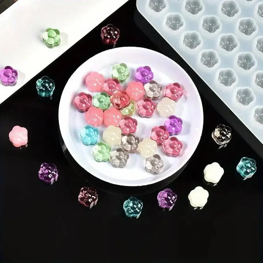 10*10 Small Grid Mini Love Cat Claw Star Model Making Mold Handmade DIY Crystal Dropping Resin Mold Ceramic Mold Wholesale