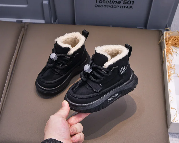 Herbst-Winter-Kinderschuhe Baby Mädchen Jungen Schneestiefel Outdoor Kleinkind Kinder Sneakers Weichsohlige Rutschfeste Plüschstiefel für Säuglinge – Detail 11