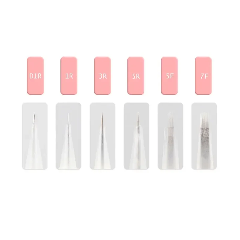 10PCS 1R/D1R/3R/5R/5F/7F Disposable Tattoo Permanent Makeup Needle Tips for Eyebrow lip Cartridge needle apply to CHARMANT 2