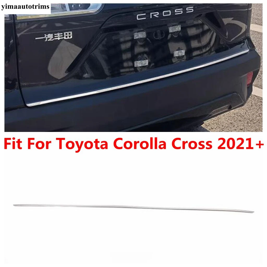 

Rear Trunk Tail Gate Door Strip Decoration Cover Trim Stainless Accessories Exterior For Toyota Corolla Cross XG10 2021 - 2024