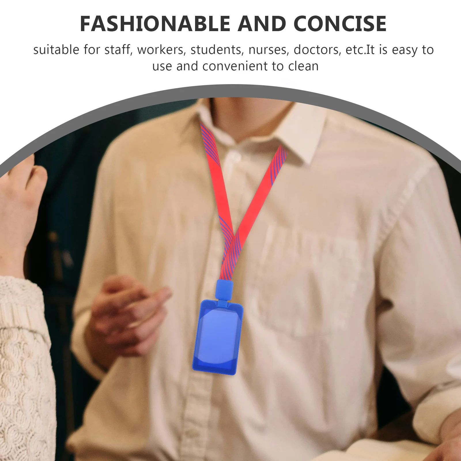 

1 комплект, прозрачный чехол-держатель для бейджа со шнурком для рабочих карточек, защитный чехол от царапин, многоразовый держатель для бейджа с именем
