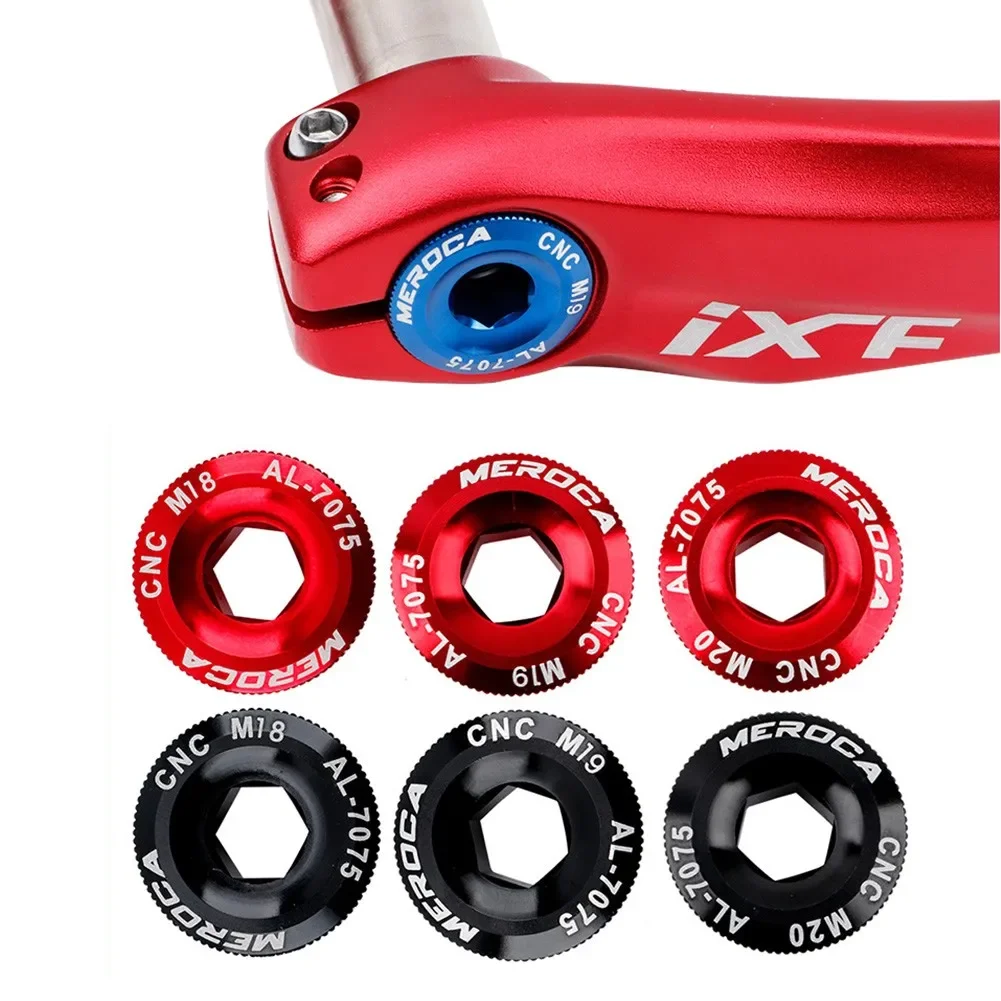 MTB Alloy CNC Crank Screw Bike Bicycle Crank Arm Fixing Bolt Crankset Nut M 18/M19/M20 Cover Cap For LEBYCLE Cycling Accessories