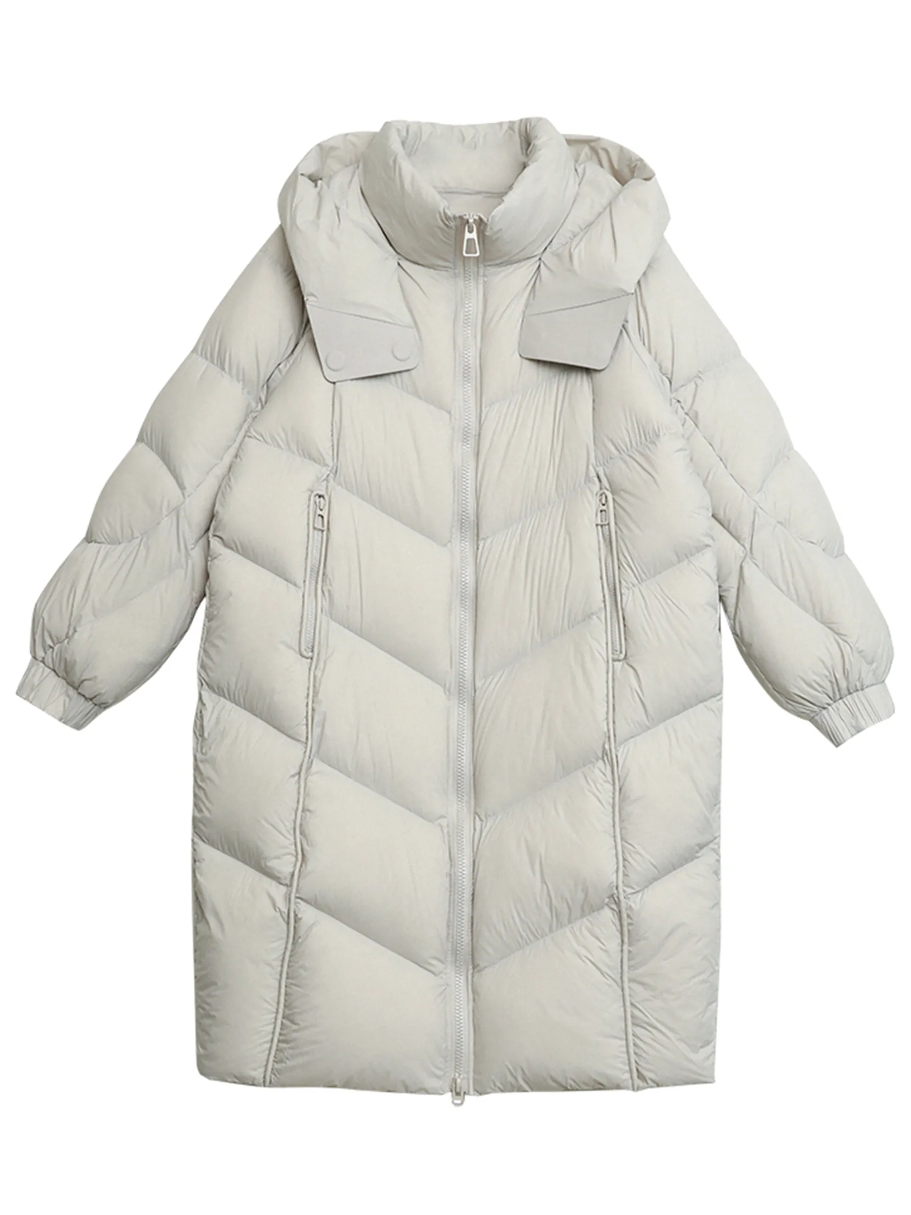 เสื้อโค้ทขนเป็ดผู้หญิง CHIC VEN ทรงหลวม สไตล์ลำลอง อุ่นสบาย ขนเป็ดขาว 95% สำหรับฤดูใบไม้ร่วงและฤดูหนาว ปี 2026