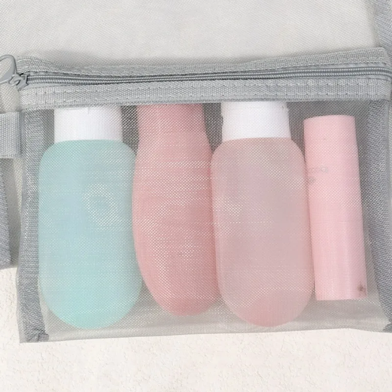 Multi Size Mesh Storage Bag Portable Zipper Opening Small Items Receiving Pouch Light Cosmetic Bags Convenient Skin Care Pack