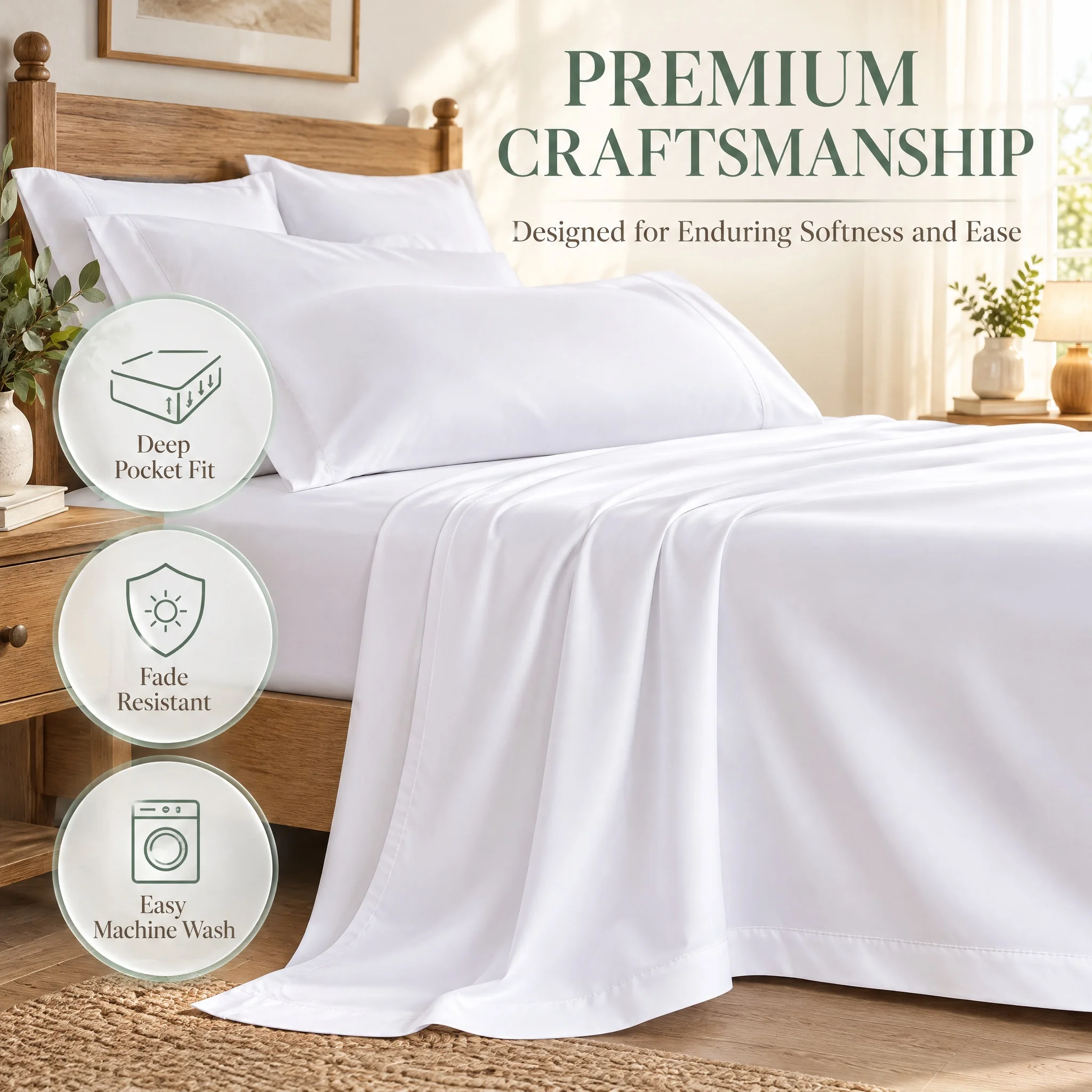 3/4pcs Bed Sheet Set, Deep Pocket Hotel Quality Bedding, Soft Breathable, Machine Washable, Twin Full Queen King Sizes, Bedroom Guest Room Decor, Halloween Thanksgiving Christmas Holiday Gift