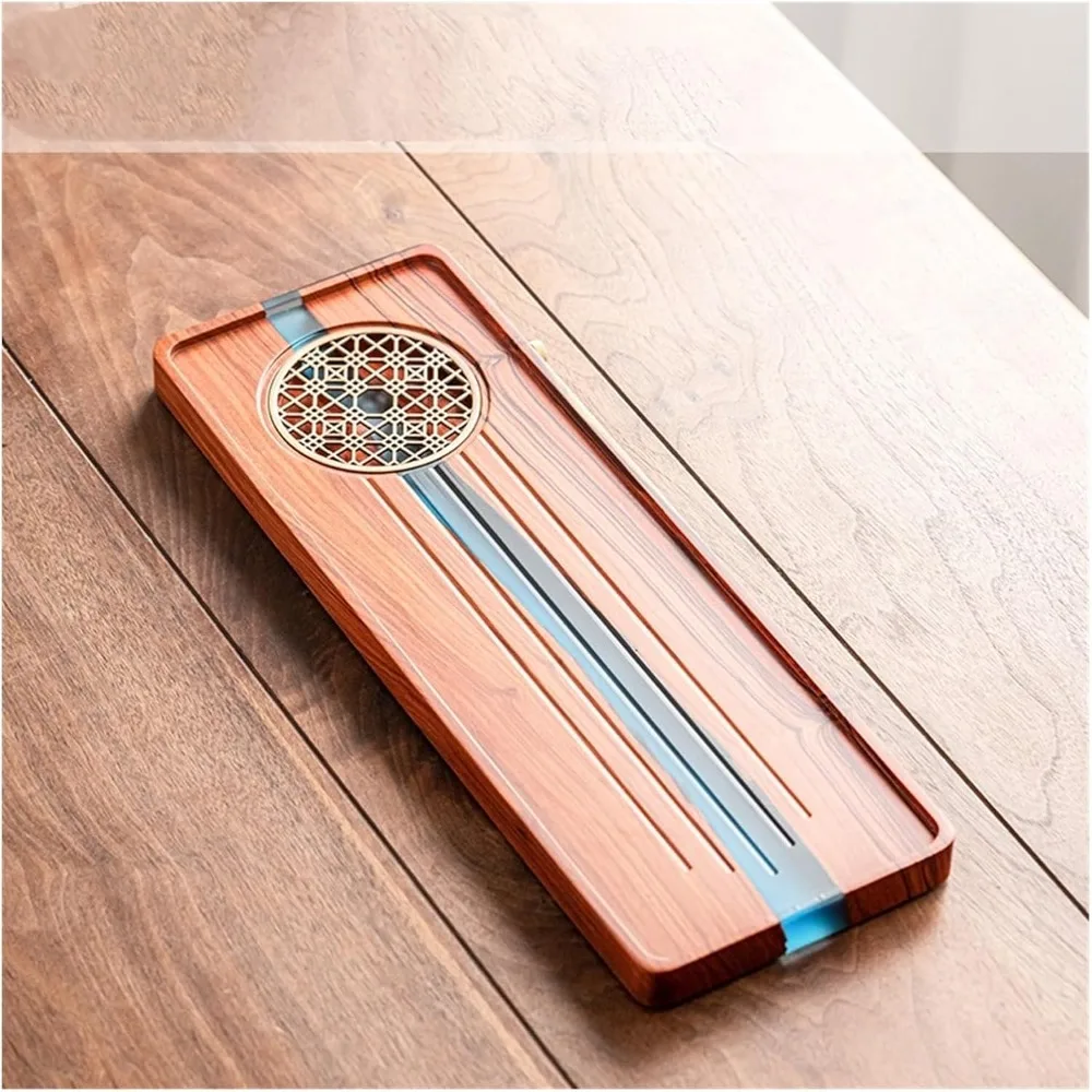 

Tea Serving Tray Red Sandalwood Solid Wood Tea Tray Home Tea Set Tray Chinese Tea Sea Dry Bubble Tea Table Simple for Home Offic