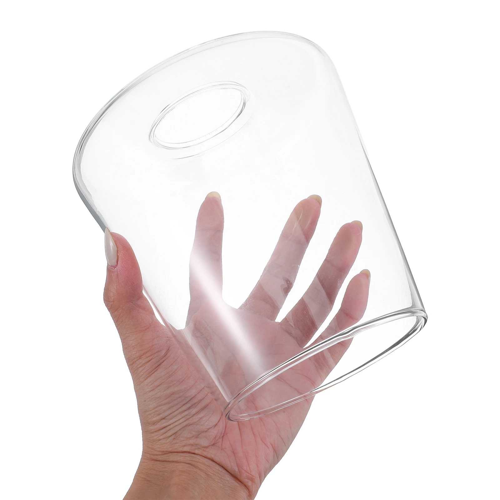 

Glass Cylinder Lamp Shade Clear Replacement Chandelier Table Pendant Wall Sconce E27 Socket Lampshade 4.2cm Hole Home Decor