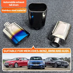 Car Exhaust Muffler Tips Square Stainless Steel 2.36 Inch Car Tail Pipe Exhaust Tailpipe Suitable For MERCEDES-BENZ BMW And AUDI