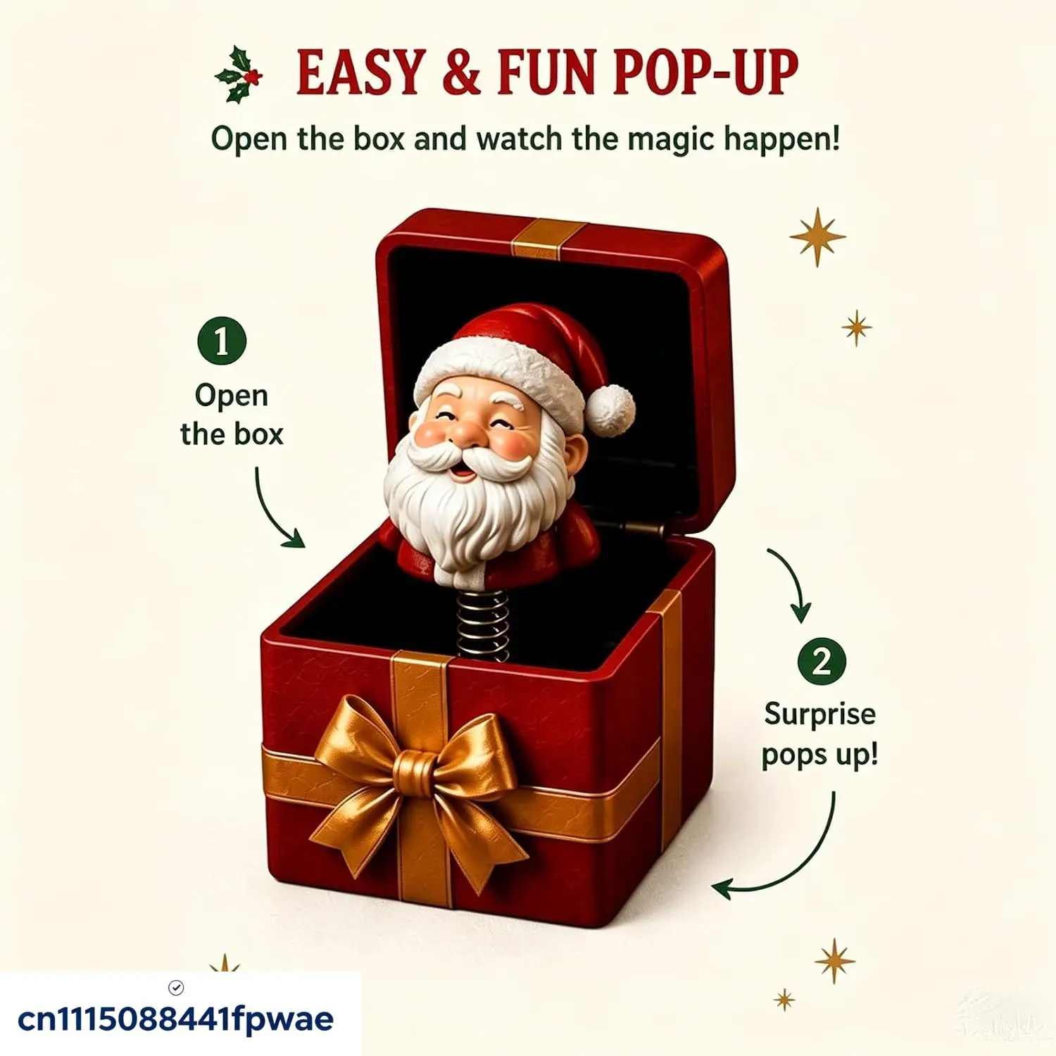 Christmas Magic Pop-Up Gift Box, Pop-Up Holiday Surprise Box