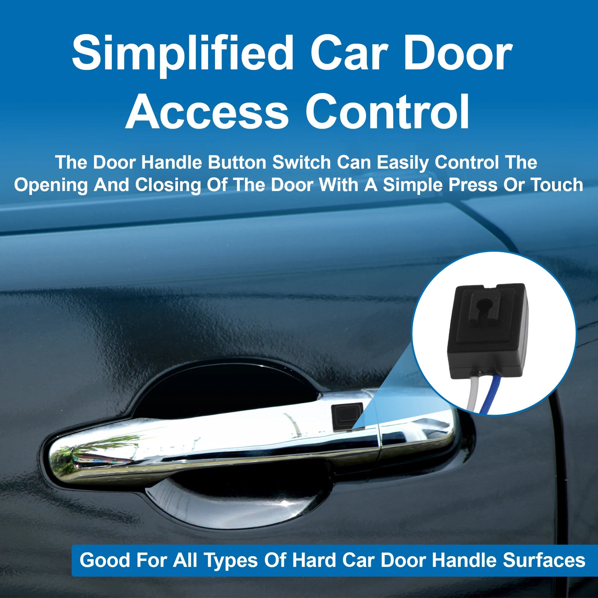 UXCELL 826512W710 826612W710 Right and Left Front Exterior Door Inductive Handle Small Button For Hyundai Santa Fe 2013-2017