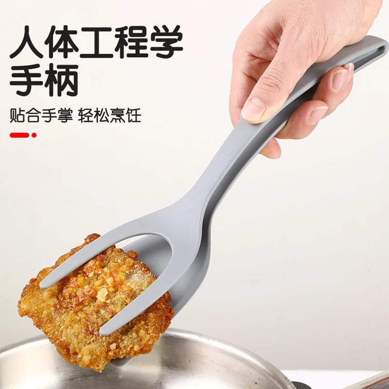 Nylon Cooking Spatula Factory Direct Supply Double Handle Double Claw Design Kitchen Tool for Stir Frying Fried Egg and Mixing