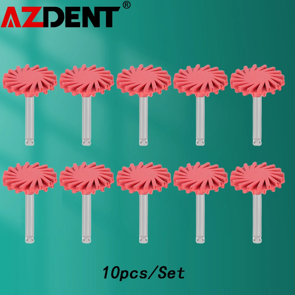 10Pcs Azdent Dental Composite Polishing Wheel Burs RA 2.35mm For Composite Ceramic Lab Polisher Dentistry Instruments