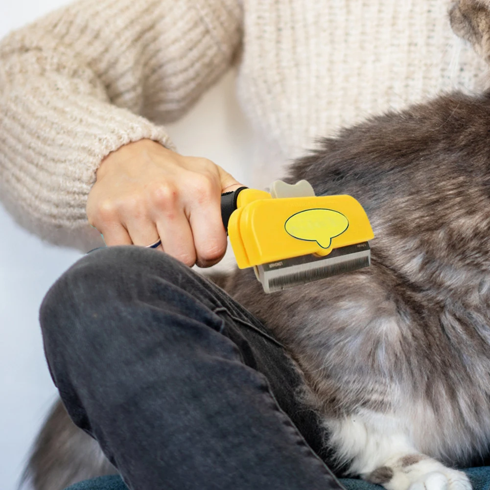 

Щетка для удаления шерсти удаляет распущенные волосы и спутывается, самоочищающаяся щетка-пуходерка, инструмент для удаления шерсти для длинношерстных собак, кошек