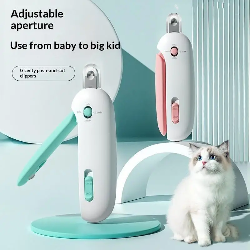 Adjustable Pet Nail Clippers With Multi Size Holes And Safety Lock For Grooming Cats Dogs Of All Growth Stages At Home