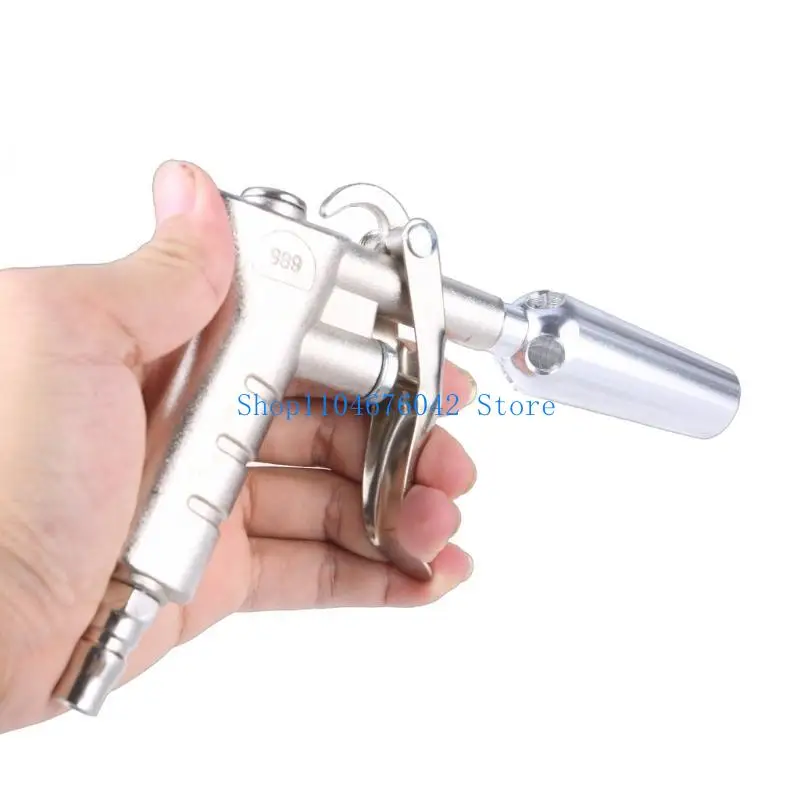 Aluminum Alloy Air Blowing Gun With Copper Nozzle, 11cm Steel Extension and Quick Release Connectors For Easy Use
