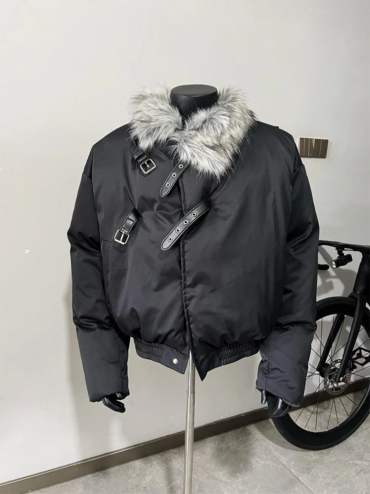 

Мужская хлопковая куртка Cleanfit American Street Style с меховым воротником, винтажная, модная, брендовая, на пуговицах, теплая