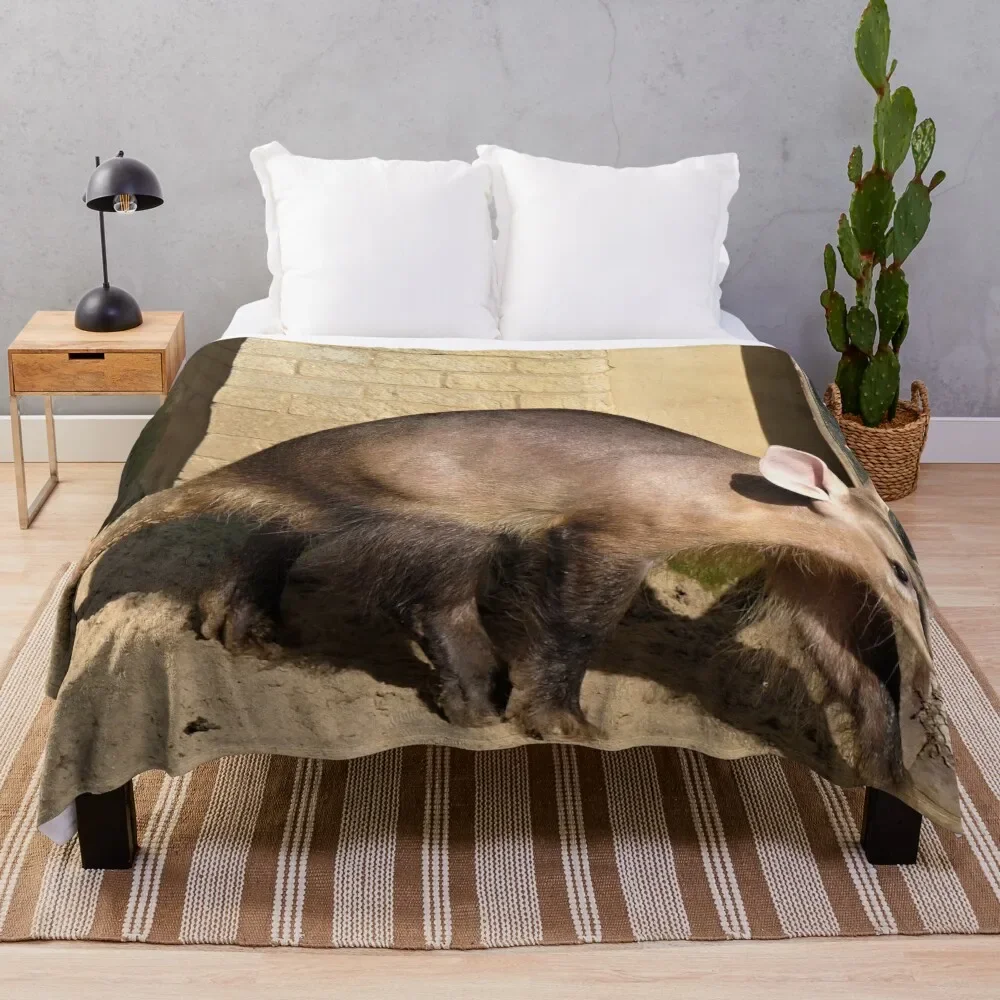 

Aardvark Beauty Throw Blanket warm for winter Hair Flannel Fabric Sofa Quilt Blankets