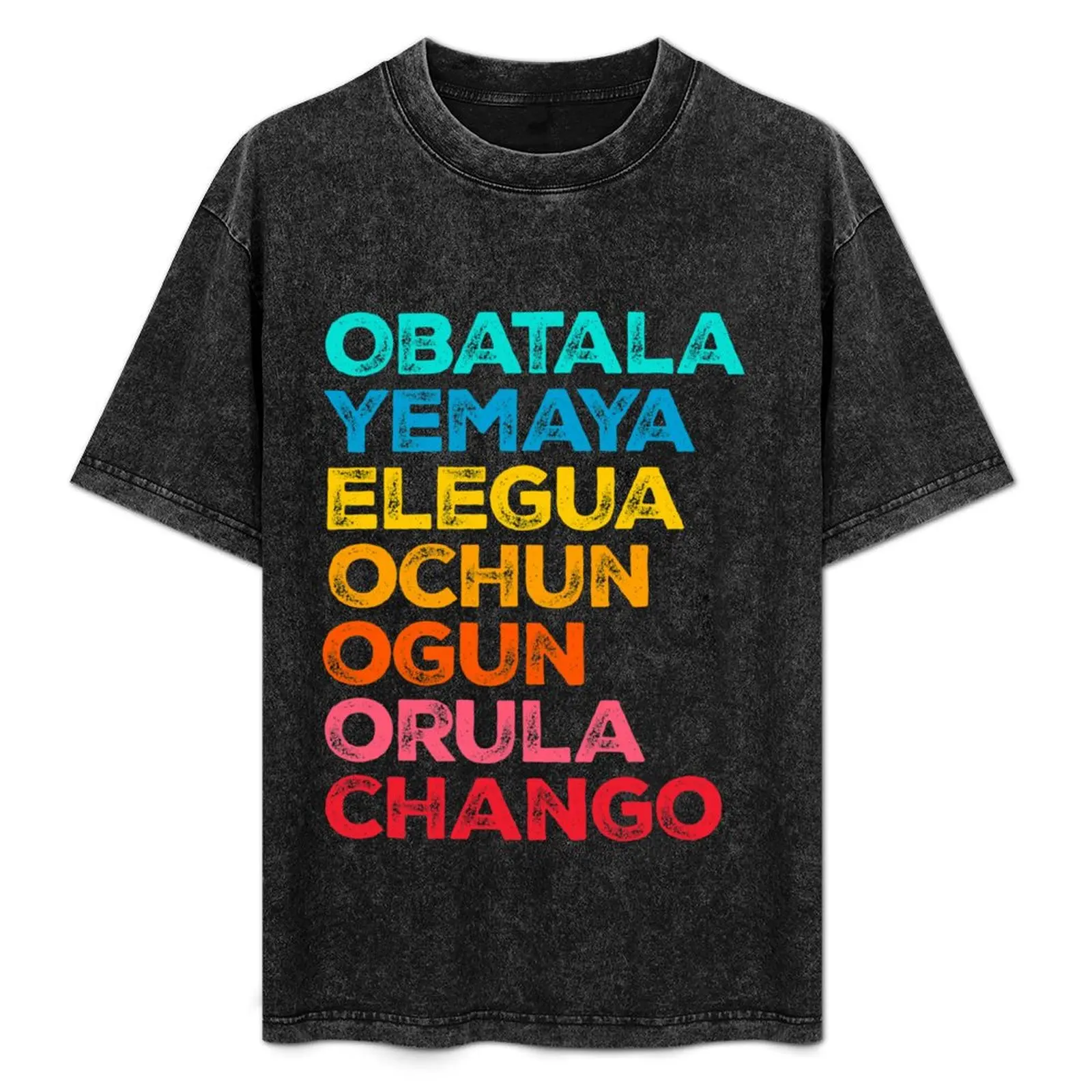 

7 African Powers Orisha Santeria Cuba Religion T-Shirt Performance Workout Short Sleeve Tee