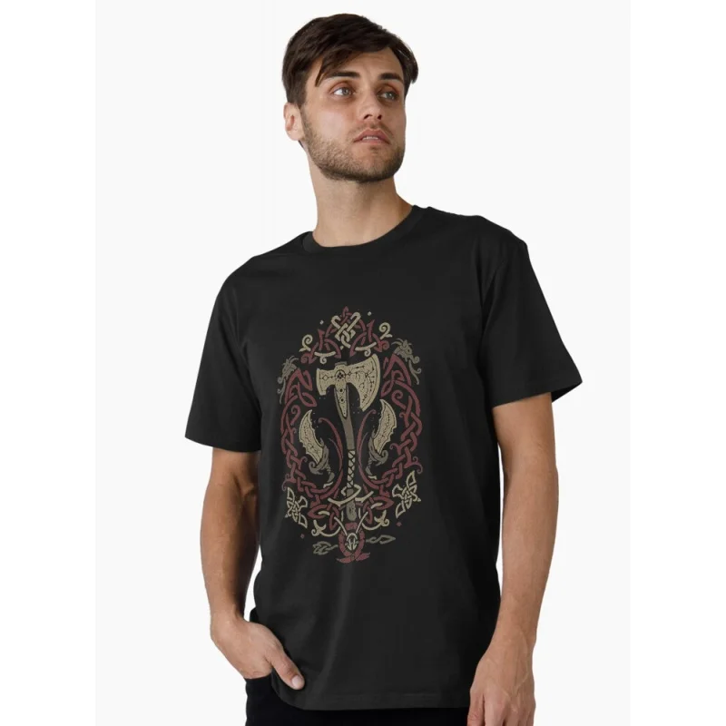 

0401 Kratos God of War Spartan Rage Graphic clothes Norse mythology Videogame Gift t shirt 100% cotton printed All size tops