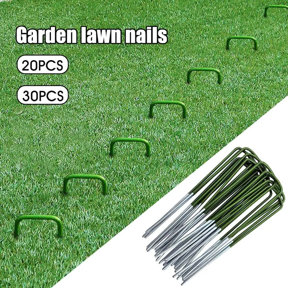 Fix U shape U Pins Ground Garden Galvanised Artificial Grass Staples Turf nails Steel Pegs Hooks