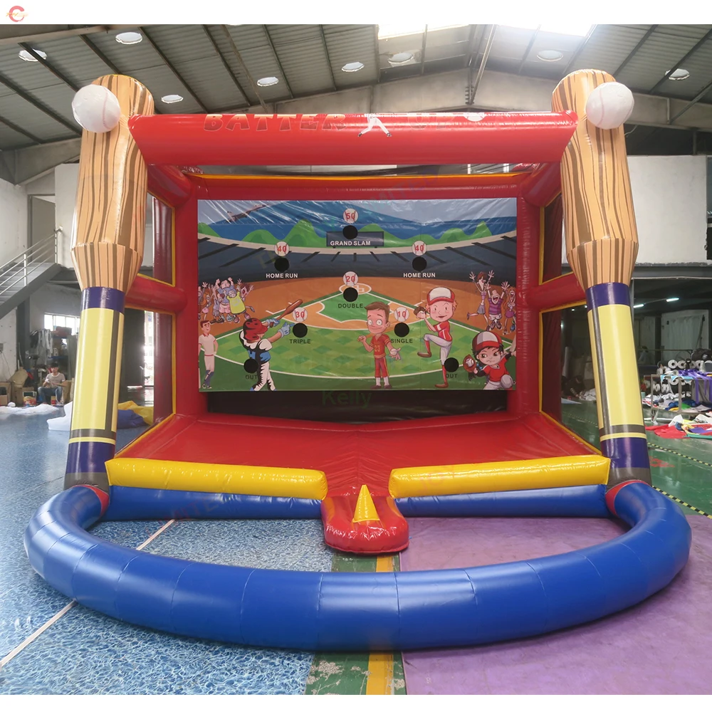 5x3m/6x4m Inflatable Baseball Shooting Batter Cage Carnival Sport Game for Sale