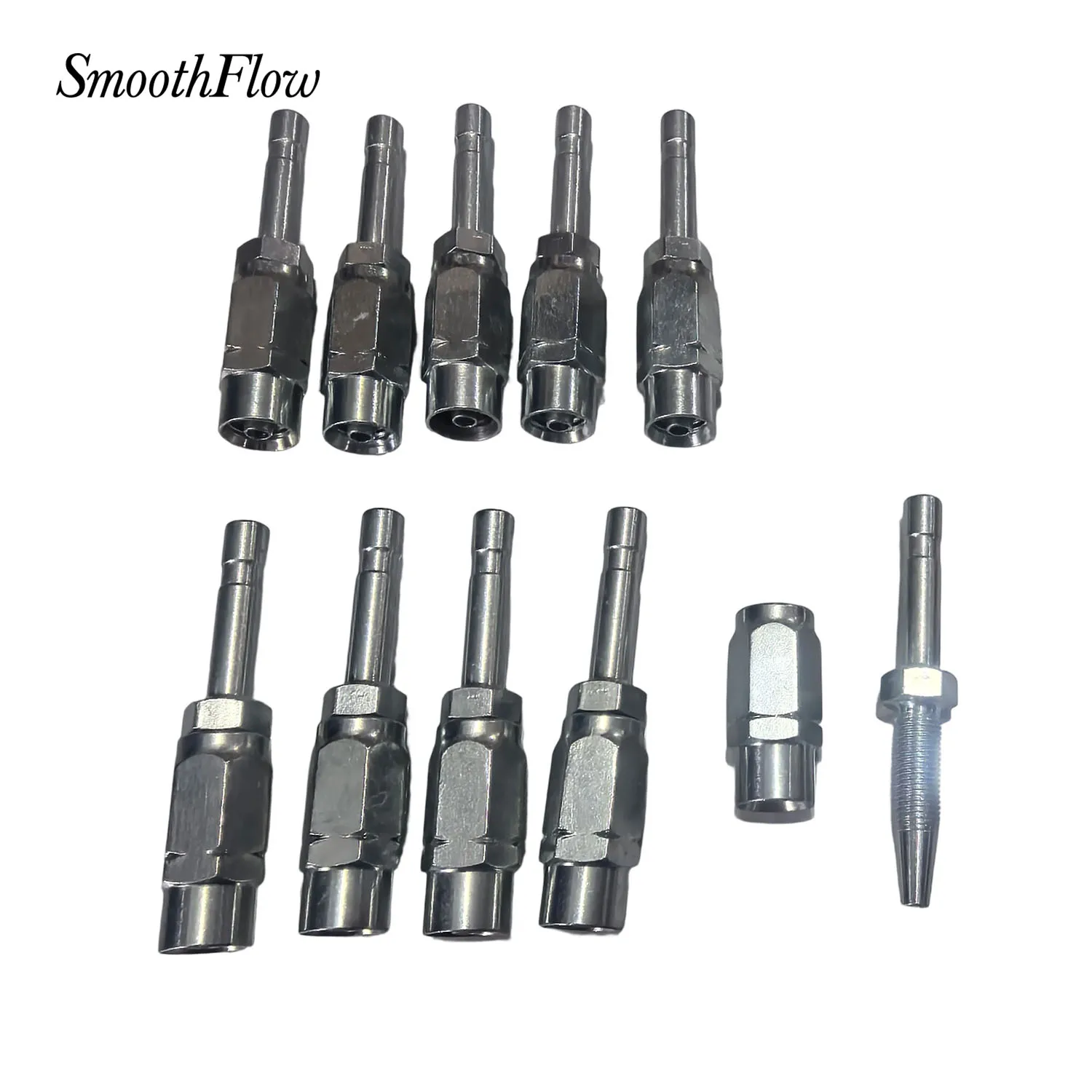 Zinc Plated Straight Tube Insert 6mm Barb x 8.6mm Hose 10pcs Lubrication
