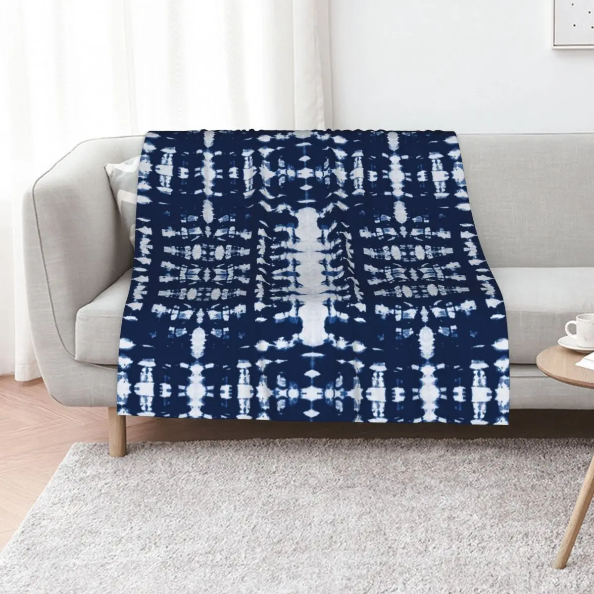 Kumo Indigo Shibori Throw Blanket funny gift Cute Plaid Thermal Large Designers For Sofa Thin Blankets