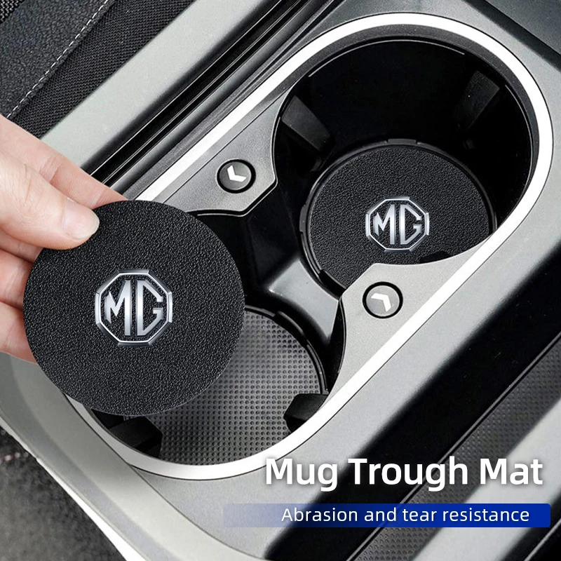 Dessous de verre en carbone pour tasse de voiture, tapis antidérapant, accessoires pour Garages Morris MG 6 3 5 7 TF ZR ZS HS GS GT Hector RX5