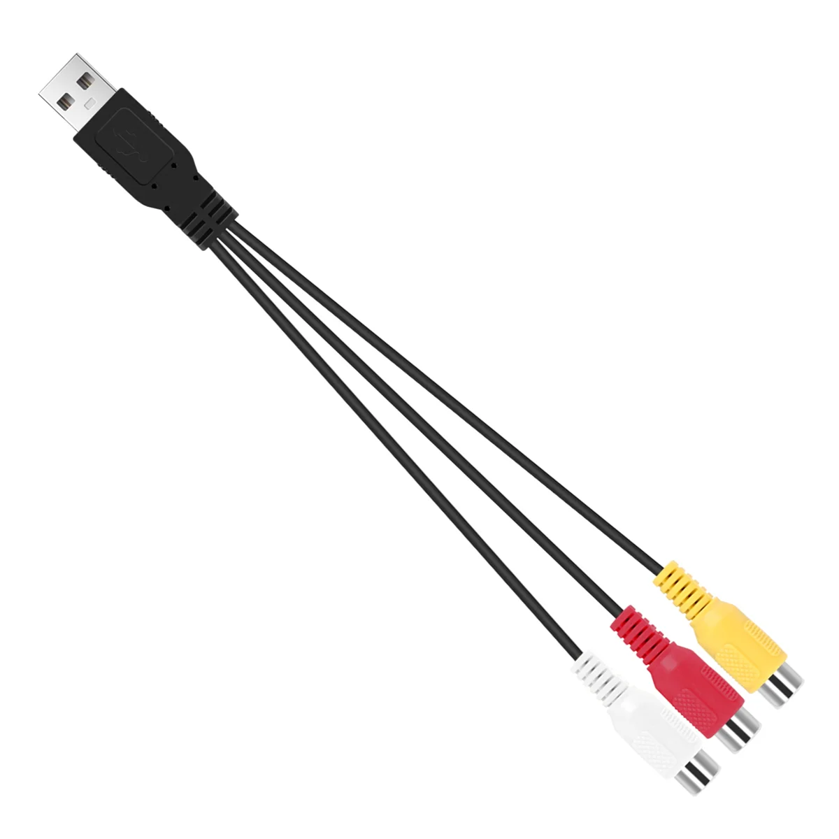 B52C USB to 3RCA Cable USB Female to 3 RCA Rgb Video AV Composite Adapter Converter Cable Cord Connector Lead for TV PC DVR