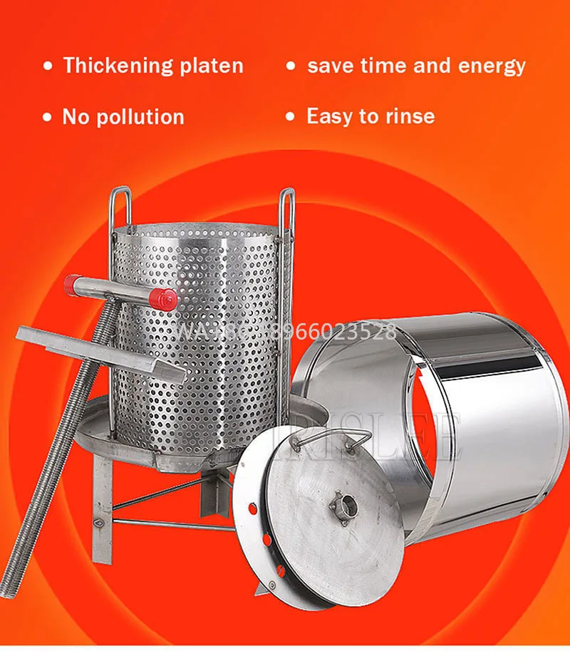 

Tools Honey Wax Press Machine Honey Press Bucket Four Legs Stainless Steel Beekeeping Equipment