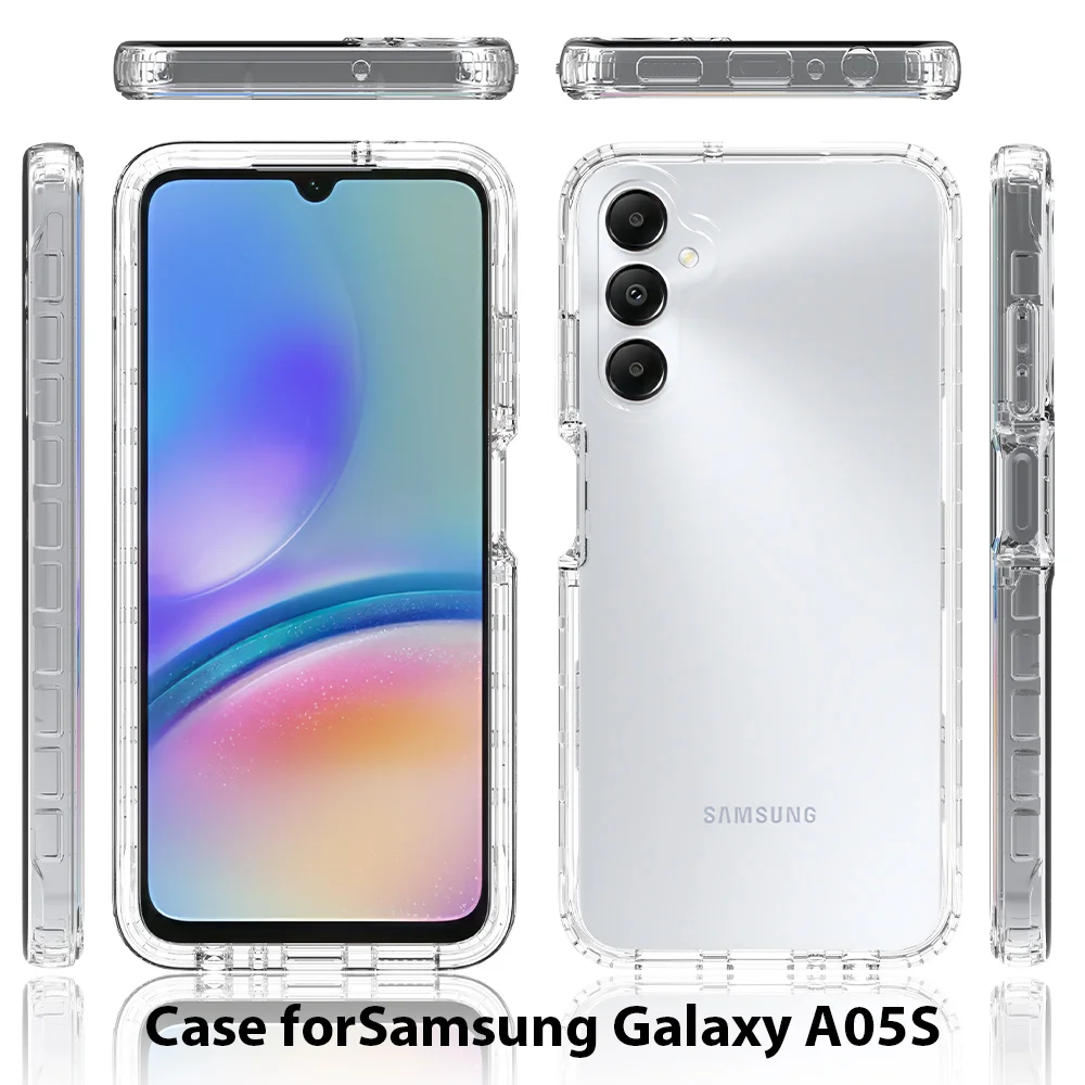 for Samsung Galaxy A05s Case Bumper Clear Front Hard Frame Soft Shockproof Phone Cover SamsungGalaxyA05s SM-A057F/DS SM-A057M/DS