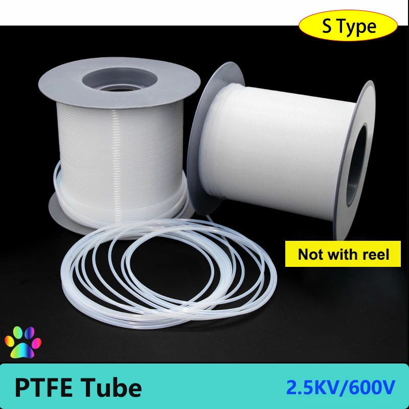 

1/5M PTFE Tube 30S-3S/ 2.5KV 600V F46 Insulated Capillary Heat Protector Transmit Hose Rigid Temperature Corrosion Resistance