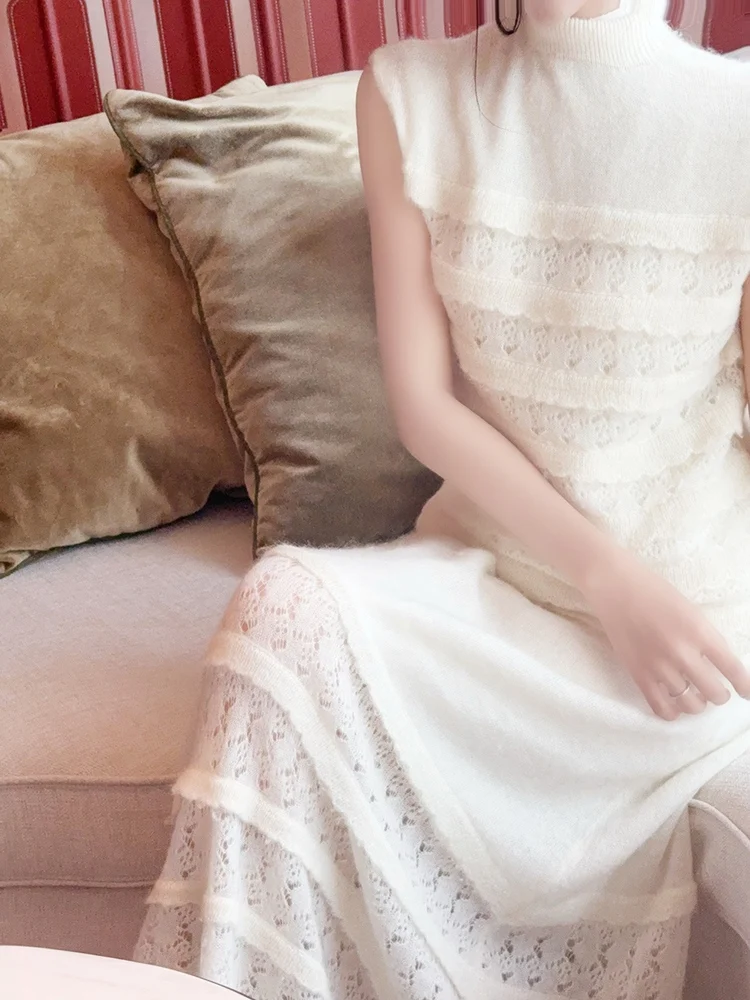 

Теплый роскошный вязаный комплект из альпаки: свитер и накидка с многослойным дизайном для женщин, модный зимний повседневный спортивный наряд