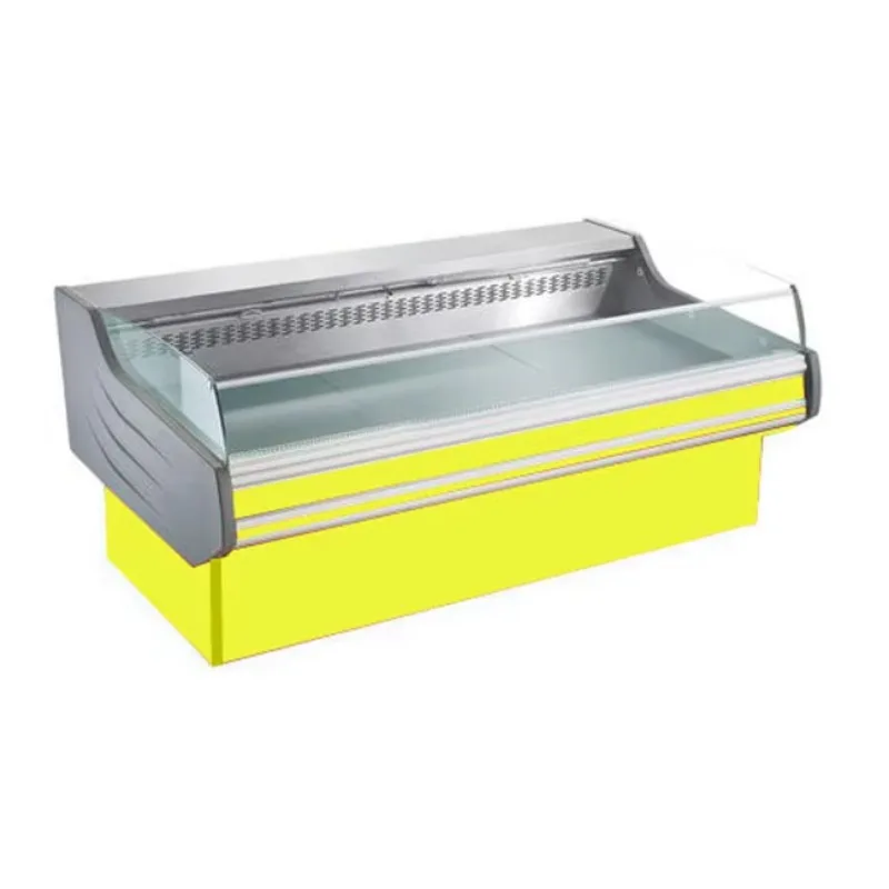 Custom Made  At Freezer Refrigeration Equipment Refrigerator Fish Ice Front Display Cases Meat Cooler Showcase