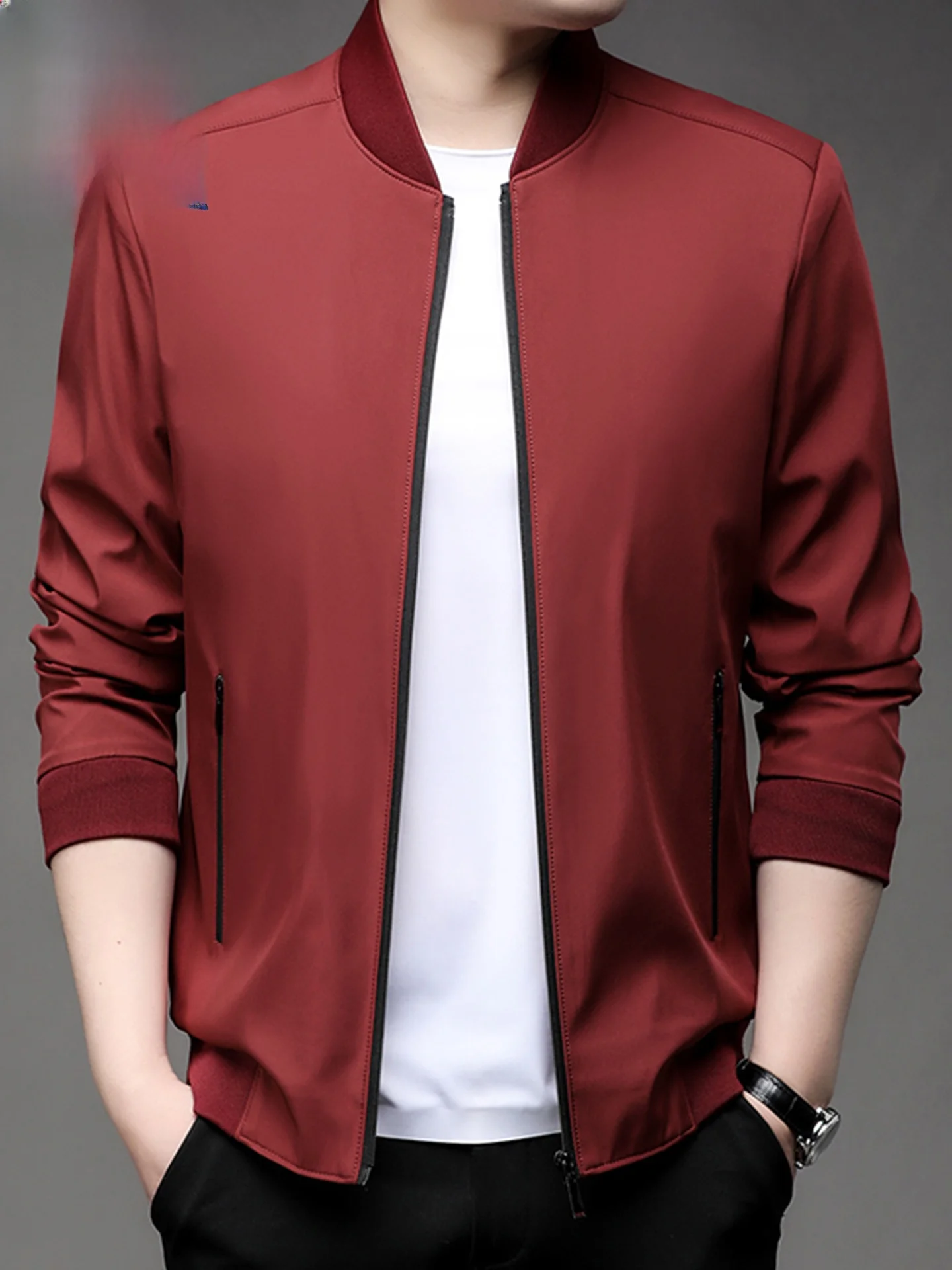 

Spring Autumn Men's Baseball Jaet Lightweight Stand Collar Casual Outerwear TUCANO Stand Fit Faion Urban Polyester Fiber