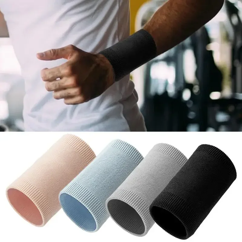 

Sweatband Tennis Sport Wristband Volleyball Gym Elastic Wrist Brace Support Sweat Band Towel Bracelet Protectorr