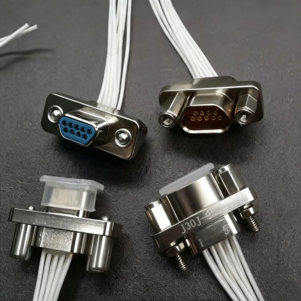 J30J 9-Pin Rectangular Aviation Connector J30J-9TJL 9ZKP 9ZKW for Industrial Use, Replacement Parts