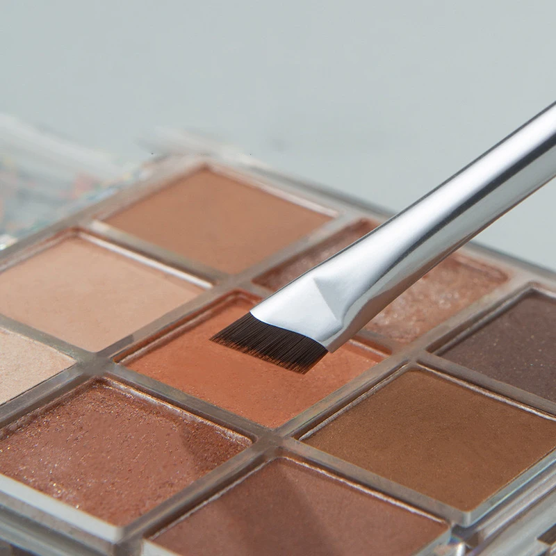 Brocha delineadora de precisión mejorada, ultra fina, plana y angular para cejas, para áreas precisas debajo de los ojos 6